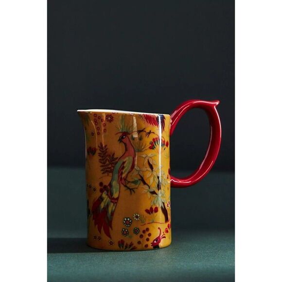 ANTHROPOLOGIE House of Hackney Trematonia Creamer Flora Fauna Ornamental NEW - Picture 1 of 4